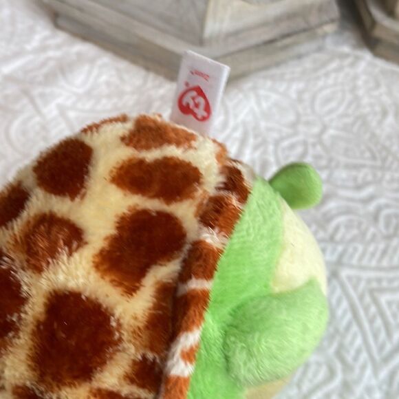 TY Beanie Ballz Zoom the Turtle Small Plush Stuffed Ball Toy - Picture 5 of 6